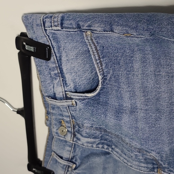 ALL SAINTS Remi Cut Off Frayed Distressed Light/Med Wash Denim Shorts Size 28 - Picture 6 of 15